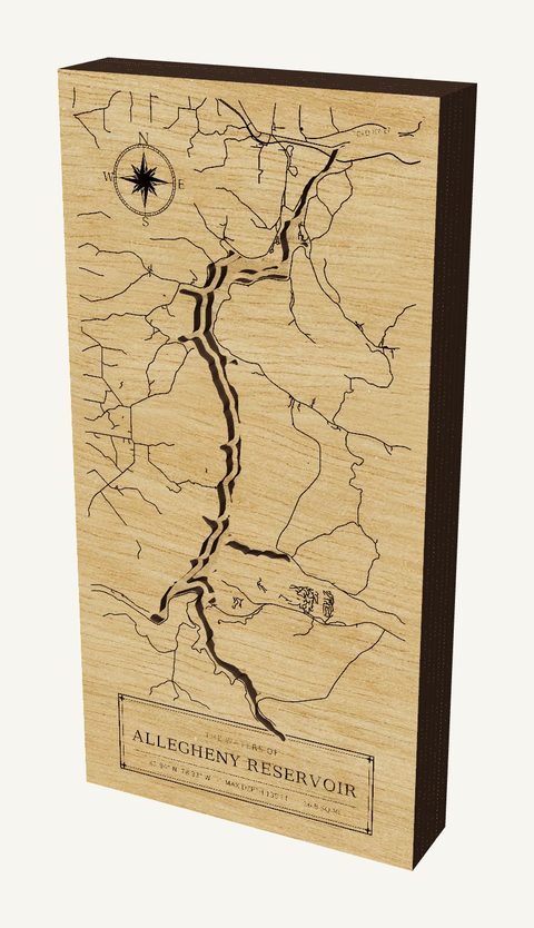Allegheny Reservoir wood map