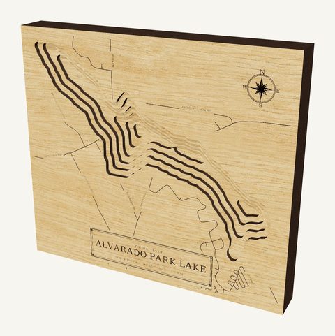 Alvarado Park Lake wood map