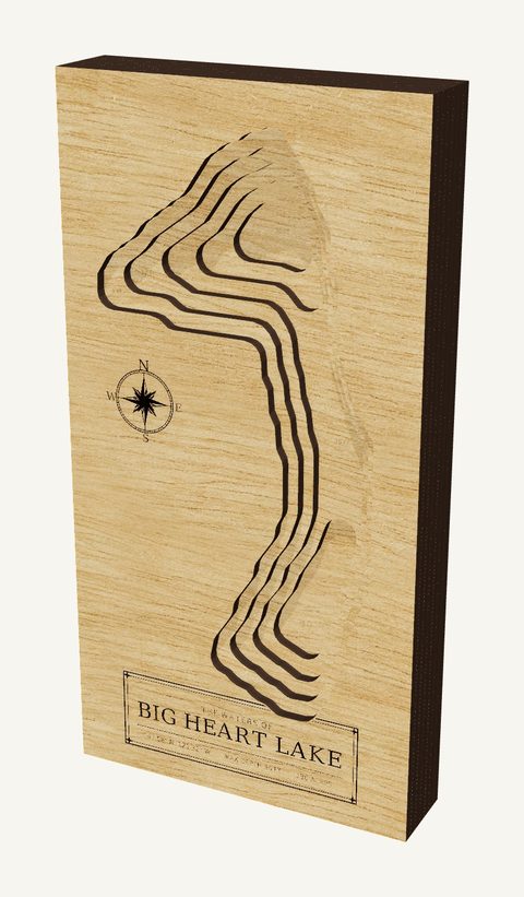 Big Heart Lake wood map
