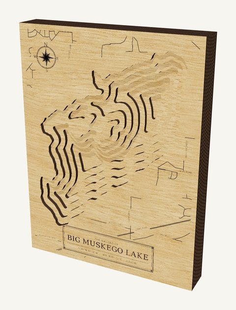 Big Muskego Lake wood map
