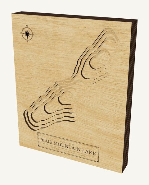 Blue Mountain Lake wood map