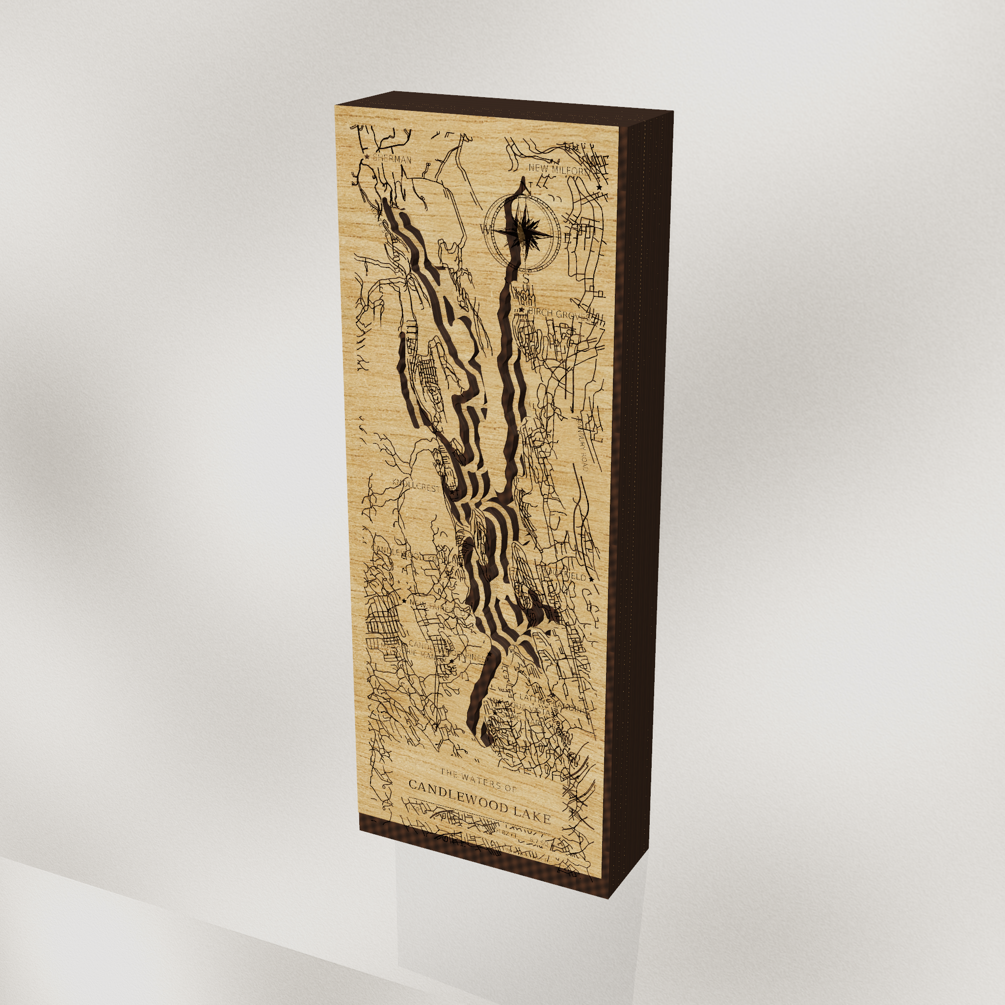 Candlewood Lake wood map