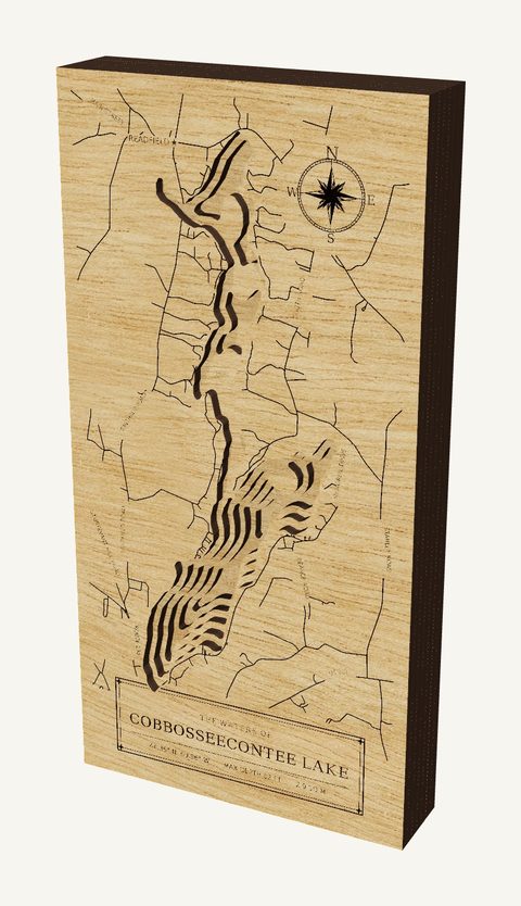 Cobbosseecontee Lake wood map