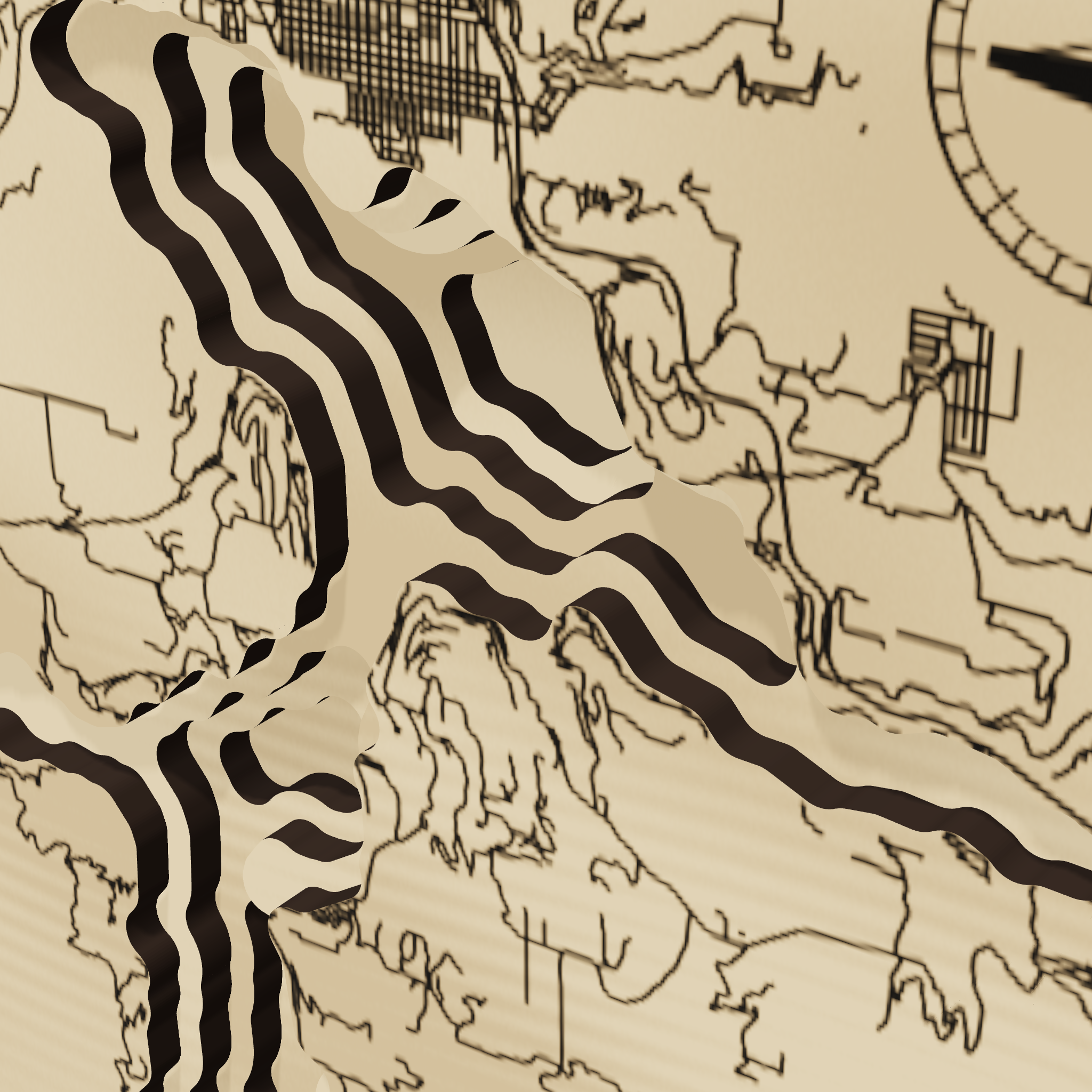 Coeur d'Alene Lake map, detail view