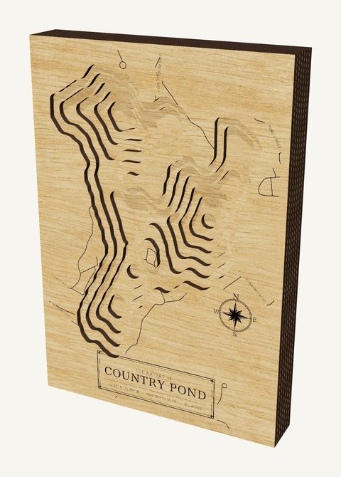 Country Pond wood map