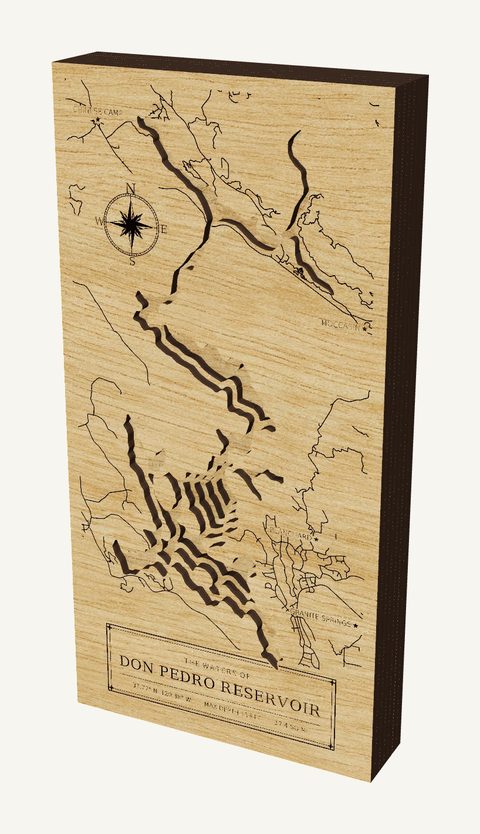 Don Pedro Reservoir wood map