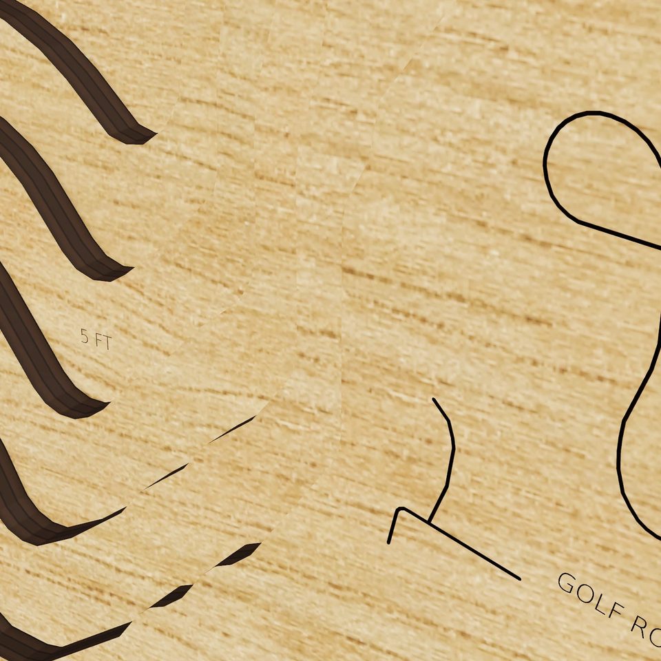 Eagle Lake 3D wood map, detail view