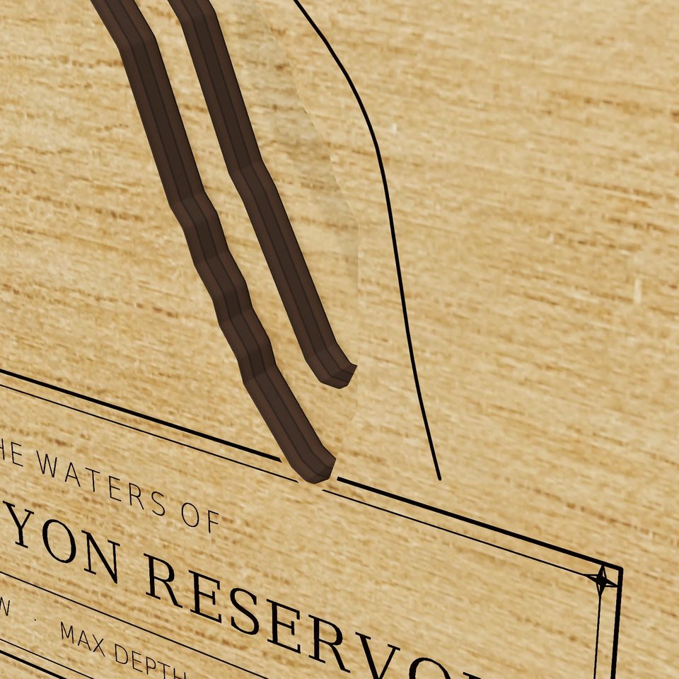East Canyon Reservoir 3D wood map, detail view