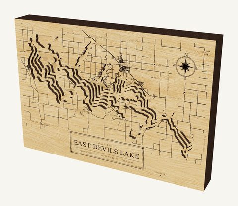 East Devils Lake wood map