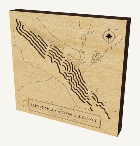 Elevenmile Canyon Reservoir wood map
