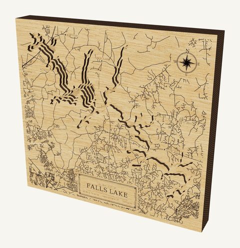 Falls Lake wood map