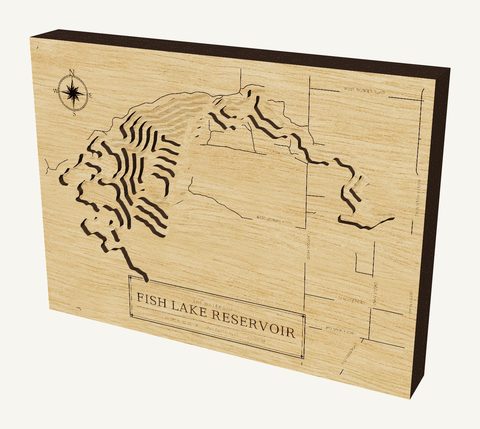 Fish Lake Reservoir wood map