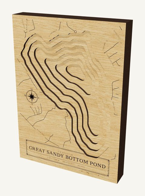 Great Sandy Bottom Pond wood map