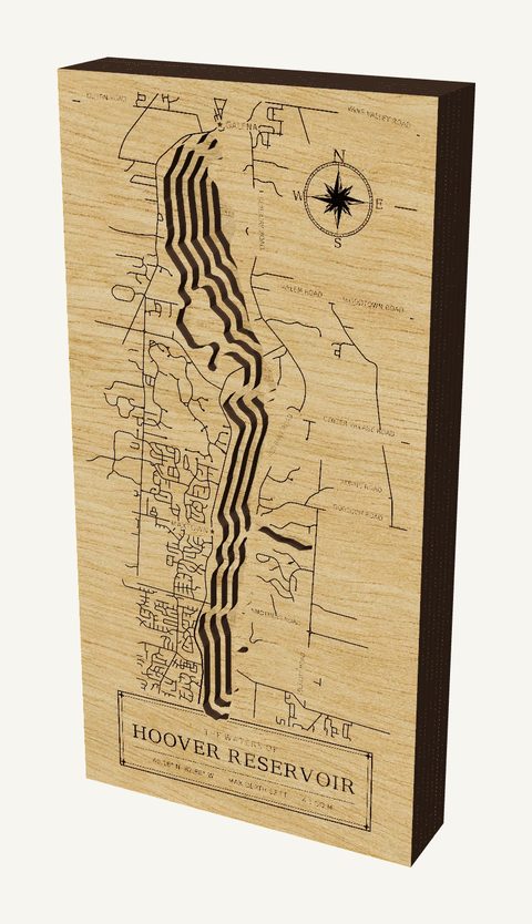 Hoover Reservoir wood map