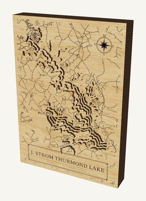 J. Strom Thurmond Lake wood map