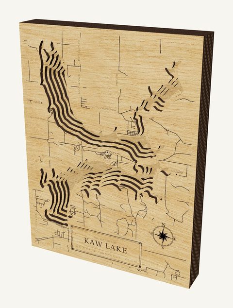 Kaw Lake wood map