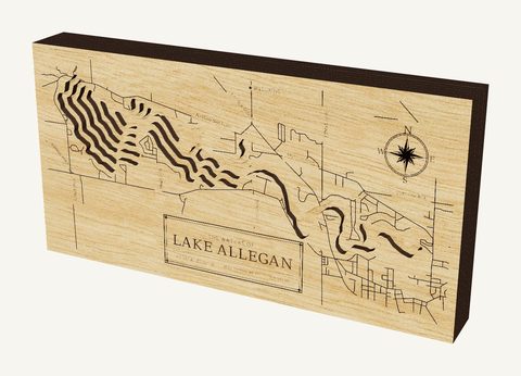 Lake Allegan wood map