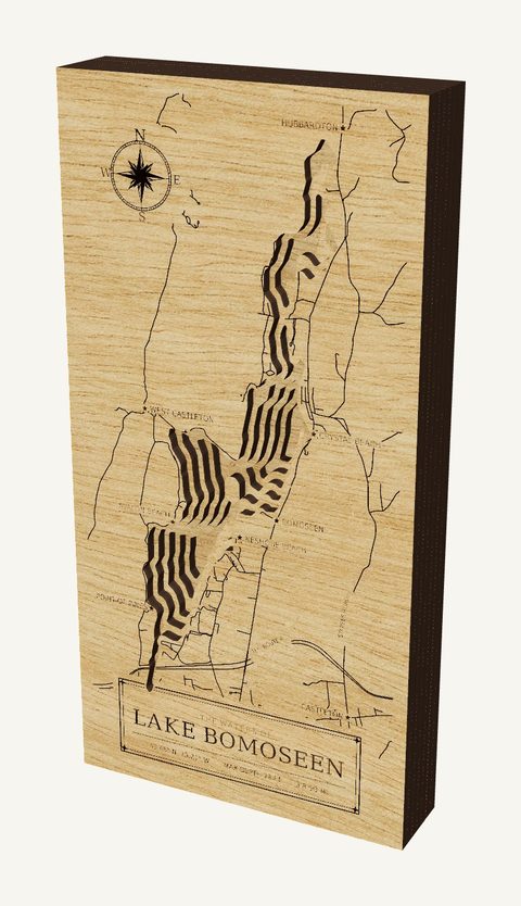 Lake Bomoseen wood map