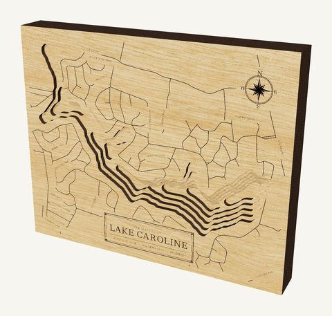 Lake Caroline wood map