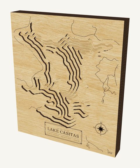 Lake Casitas wood map