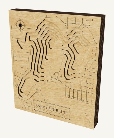 Lake Catherine wood map