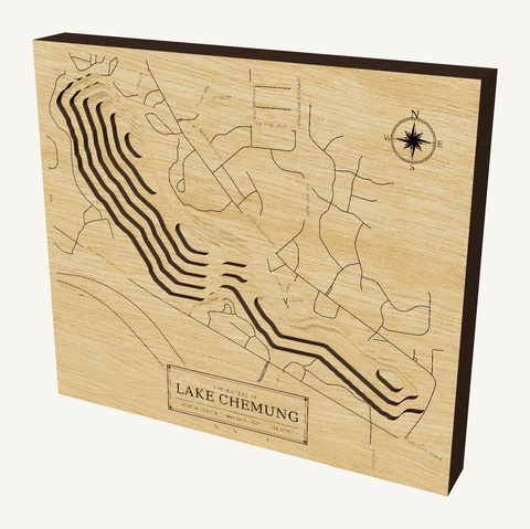 Lake Chemung wood map