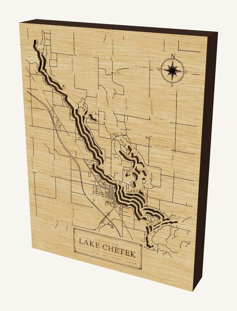 Lake Chetek wood map