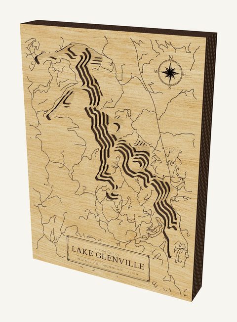 Lake Glenville wood map