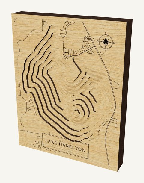 Lake Hamilton wood map