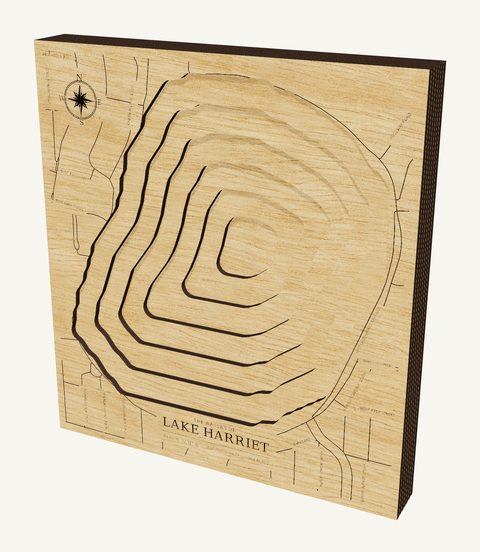 Lake Harriet wood map