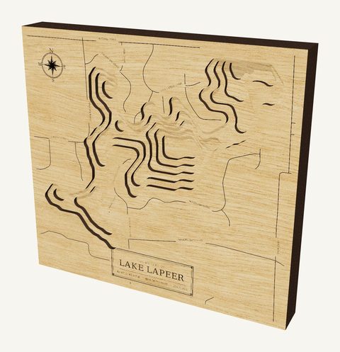 Lake Lapeer wood map