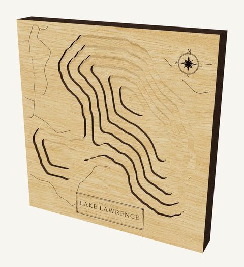 Lake Lawrence wood map
