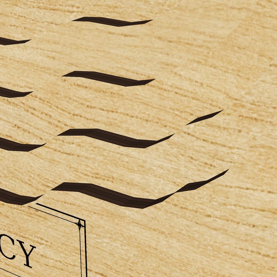 Lake Lucy 3D wood map, detail view