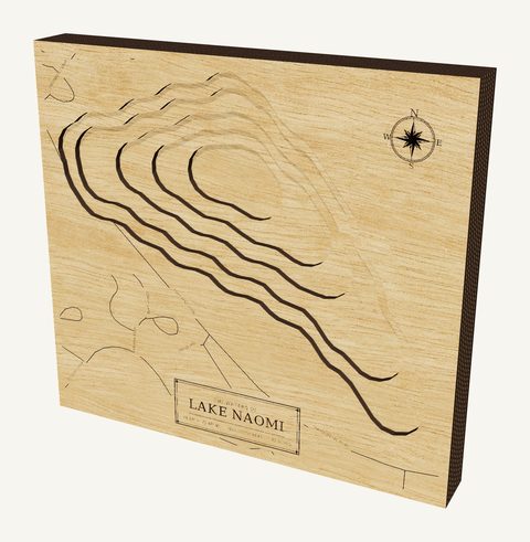Lake Naomi wood map