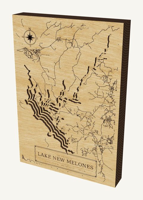 Lake New Melones wood map