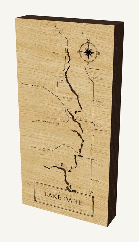 Lake Oahe wood map