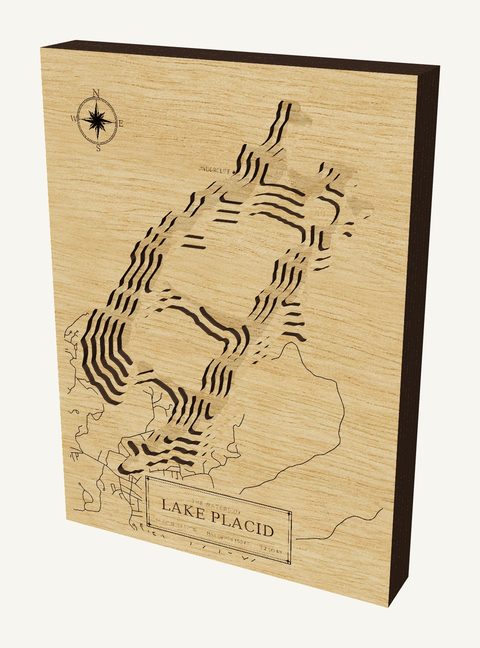 Lake Placid wood map