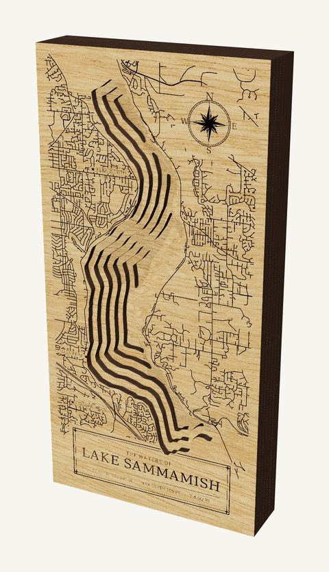 Lake Sammamish wood map