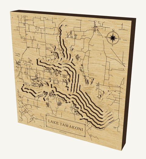 Lake Tawakoni wood map
