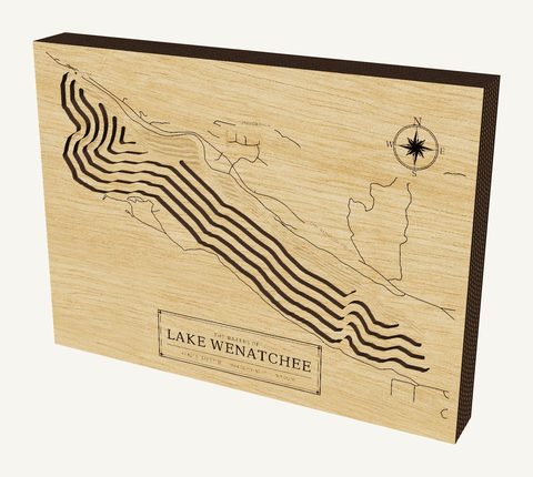Lake Wenatchee wood map