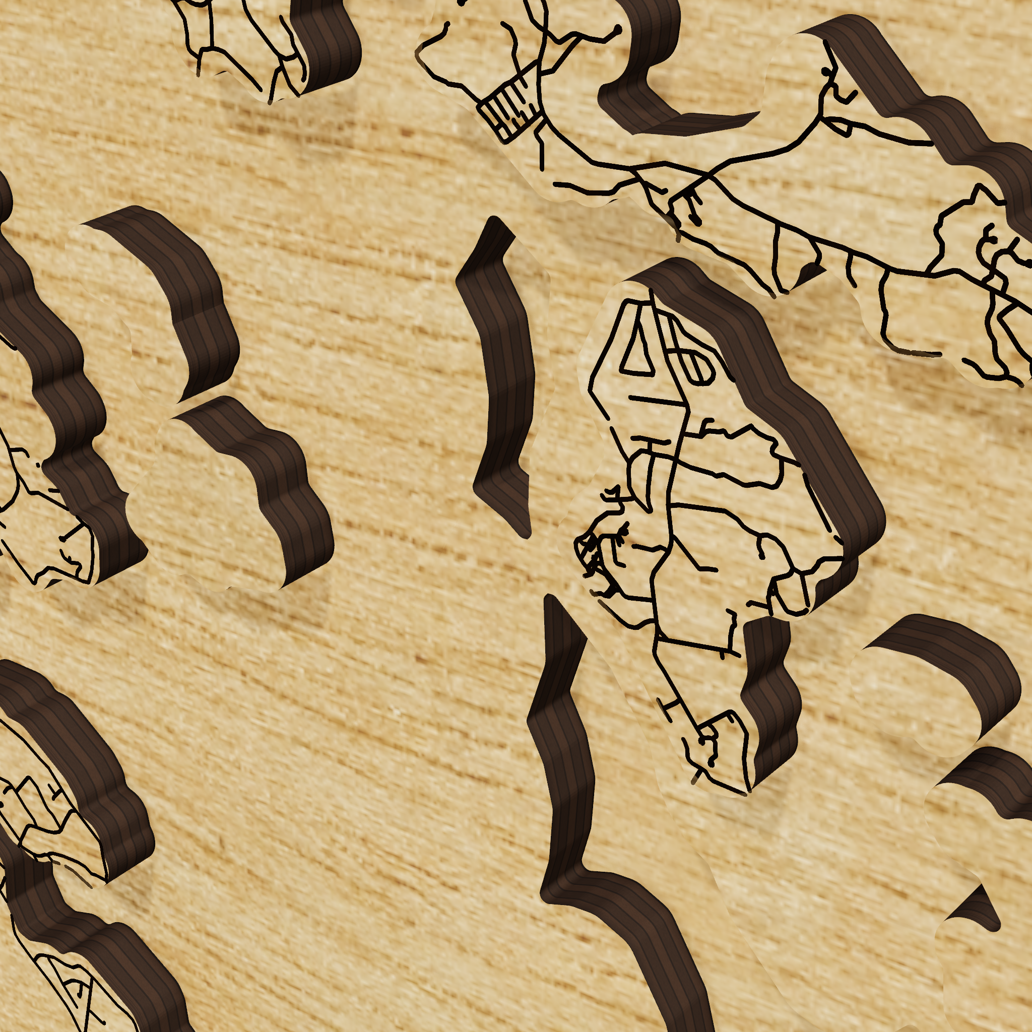 Lake Winnipesaukee map, detail view
