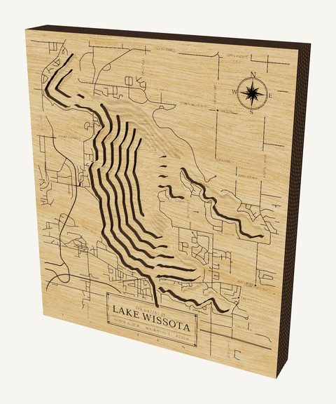Lake Wissota wood map