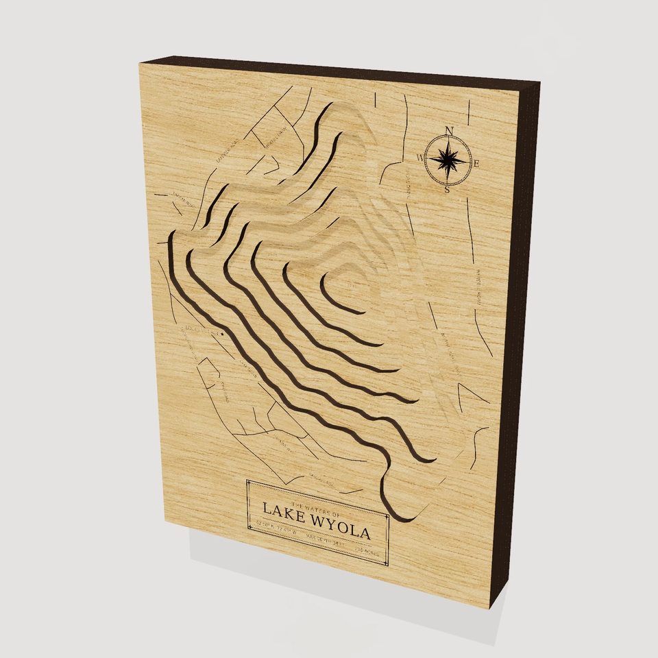 Lake Wyola 3D wood map, hero view