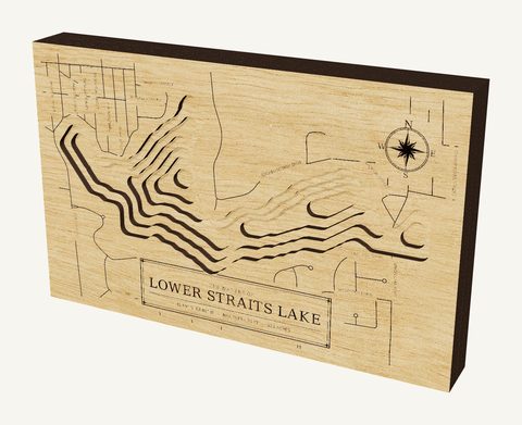 Lower Straits Lake wood map