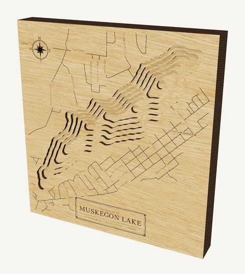 Muskegon Lake wood map
