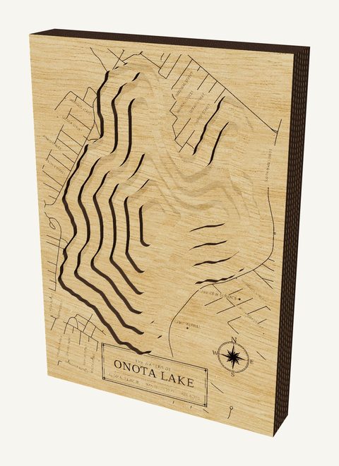Onota Lake wood map