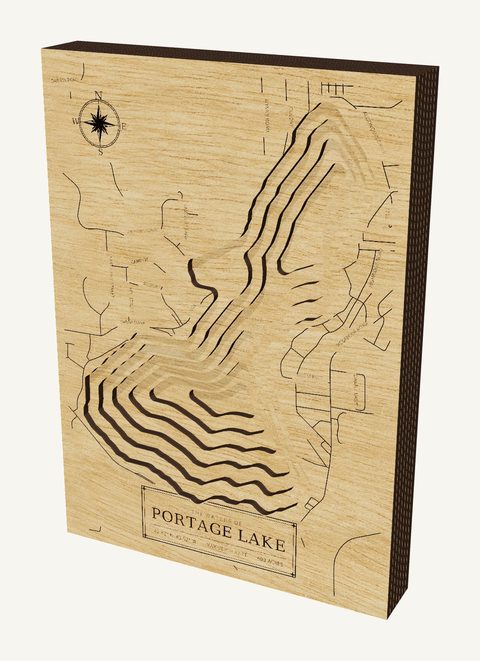 Portage Lake wood map
