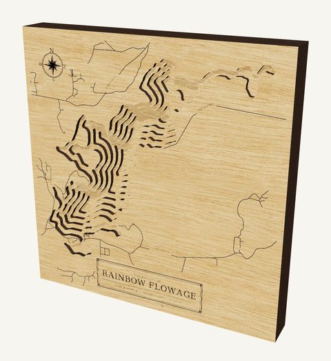 Rainbow Flowage wood map