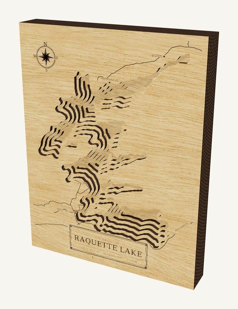 Raquette Lake wood map