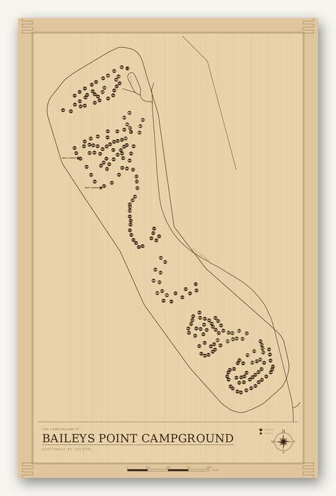 Baileys Point Campground map